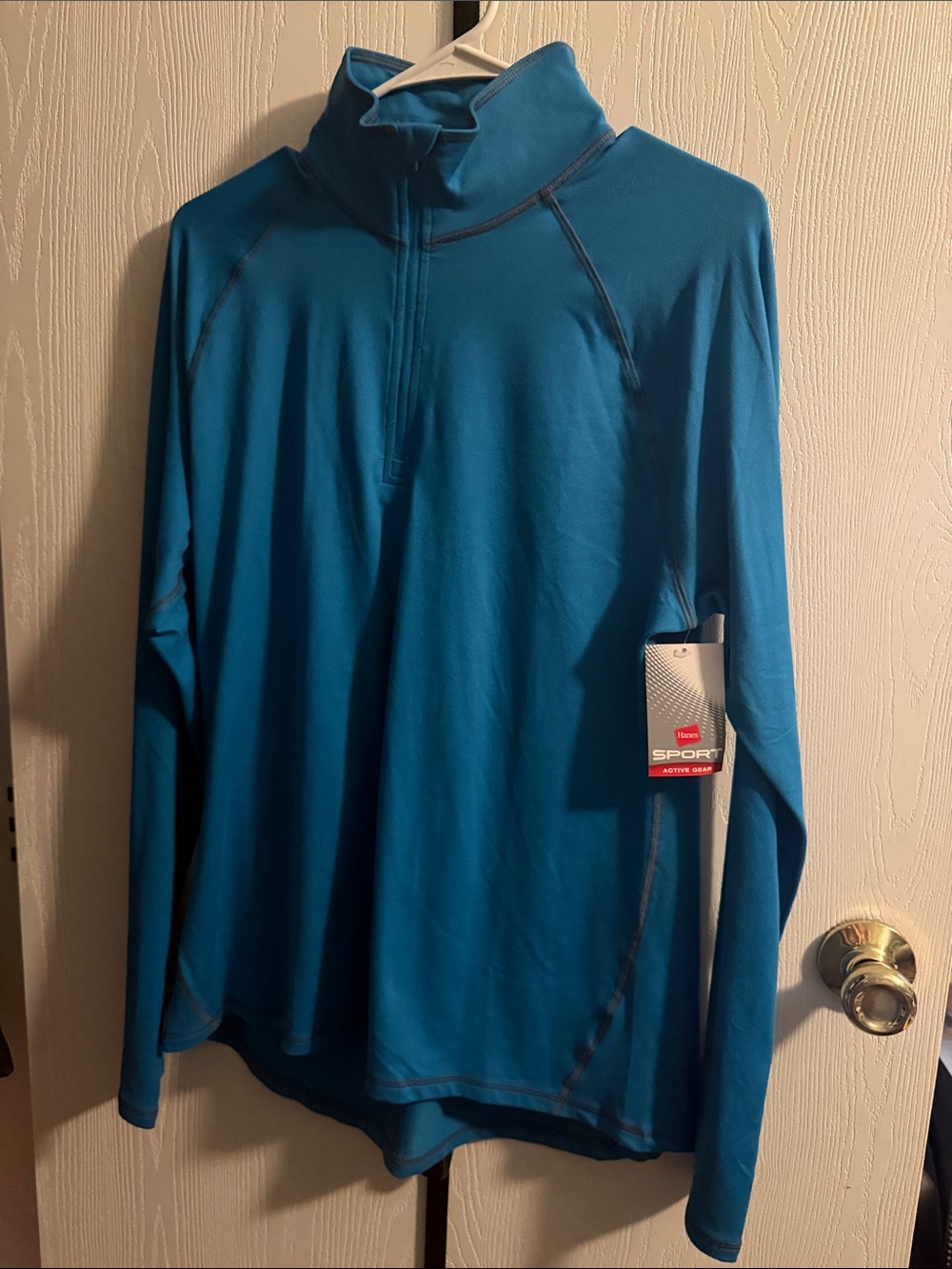 Hanes Blue Lightweight Quarter-Zip Performance Shirt Jacket